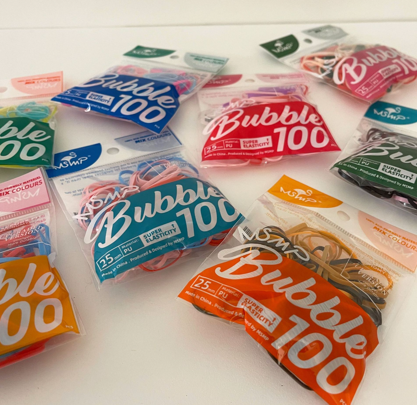 100pcs of candy-colored one-time hair rubber band